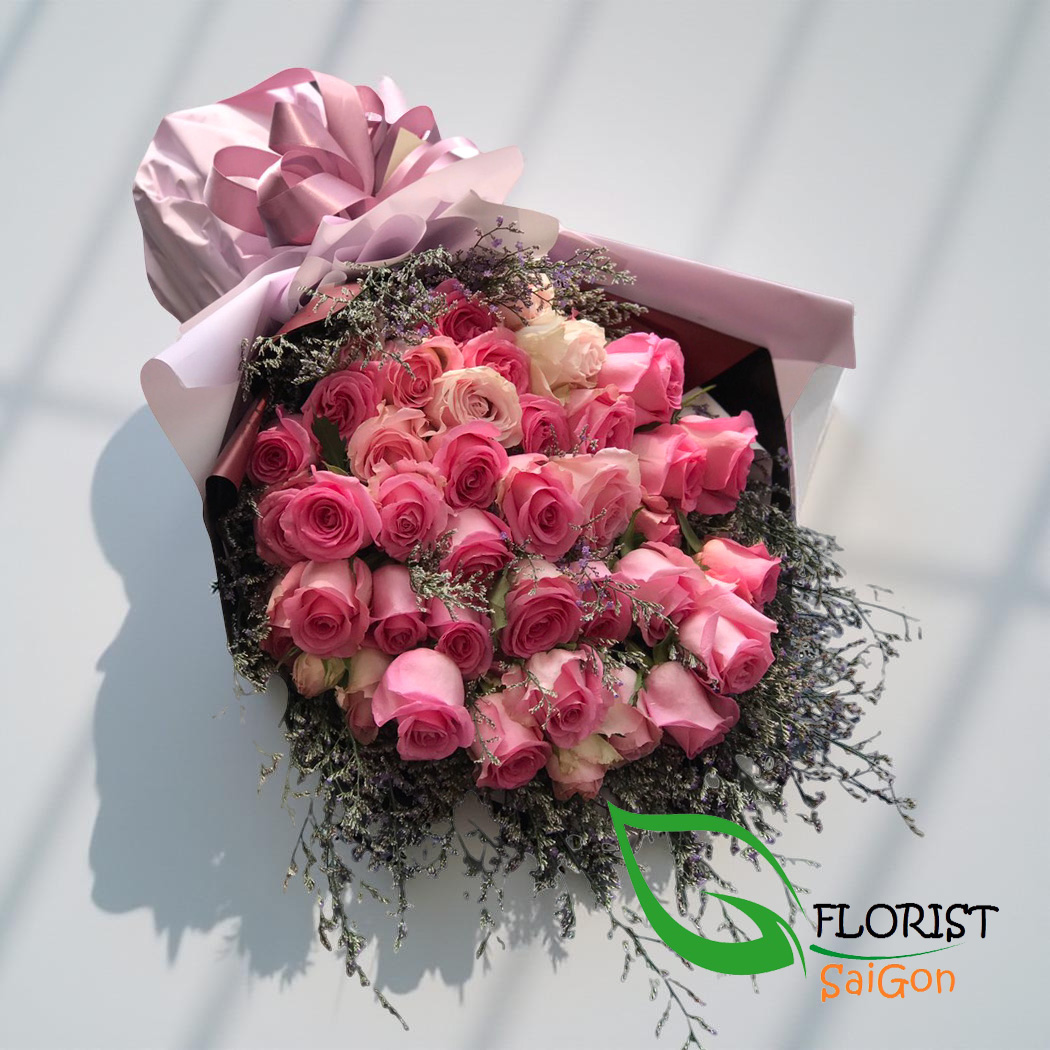 Pink rose bouquet for your loved one in HCMC