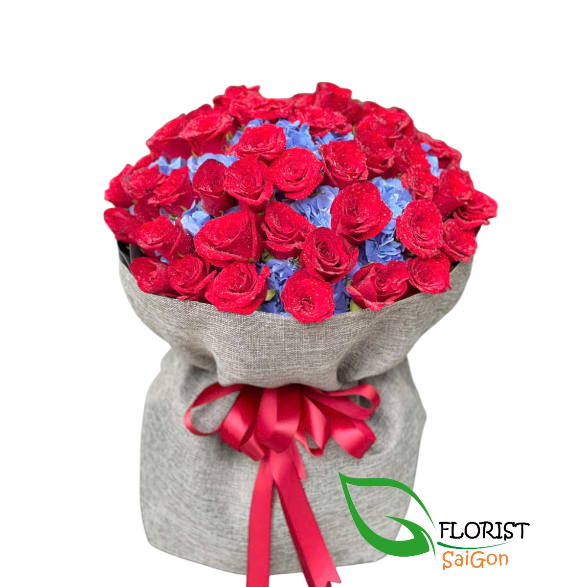 Red rose bouquet for my love in Saigon