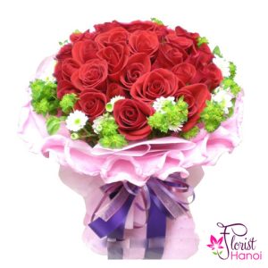 Red rose bouquet very cheap in Hanoi