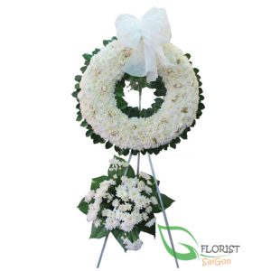 White funeral flowers Saigon