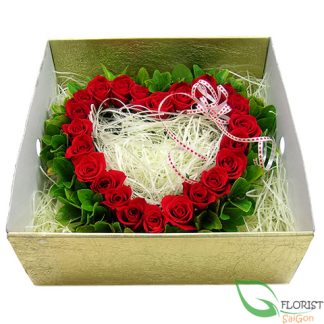 Saigon heart flowers in box