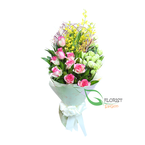 Bouquet of mixed flowers for wife