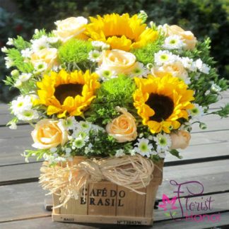 Send birthday flowers basket to Hanoi