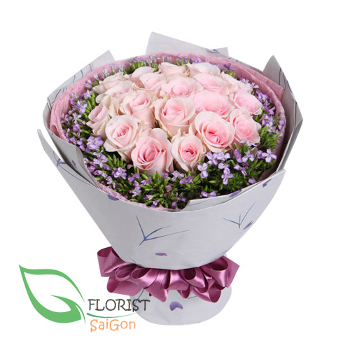 Pink rose bouquet Saigon