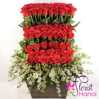 Send love flowers to Hanoi sameday delivery now