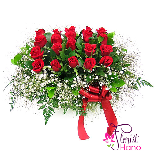 Send love flowers with messages online to Vietnam