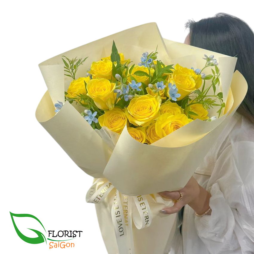 Vibrant yellow roses delivery Ho Chi Minh city