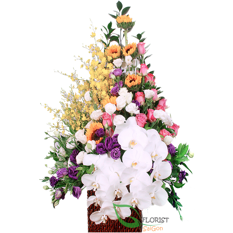 Online flower basket delivery Phu Nhuan HCMC