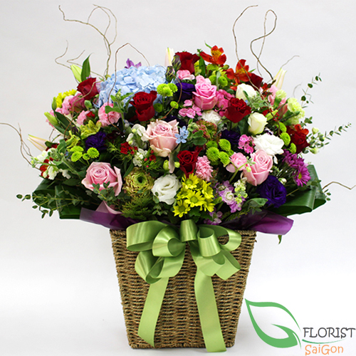 Assorted floral arrangement delivery Saigon