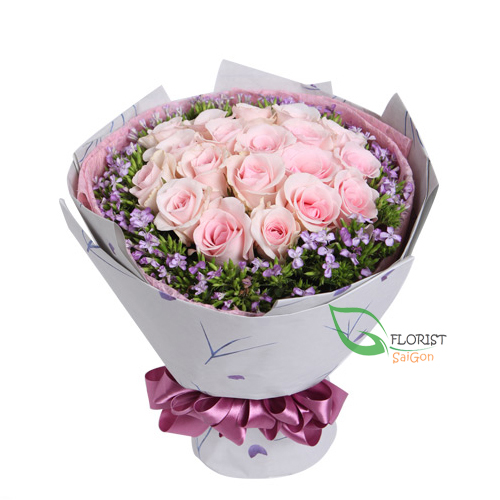Pink rose bouquet for Valentine's day
