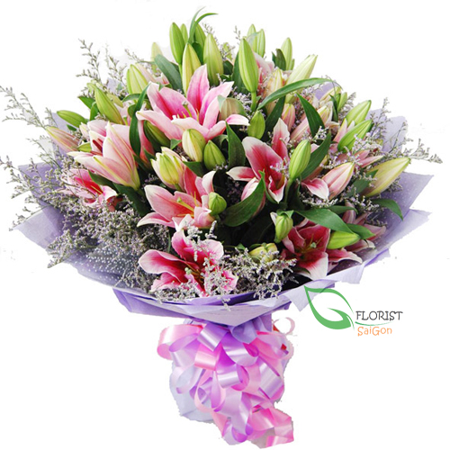 Order best lily bouquet in HCMC